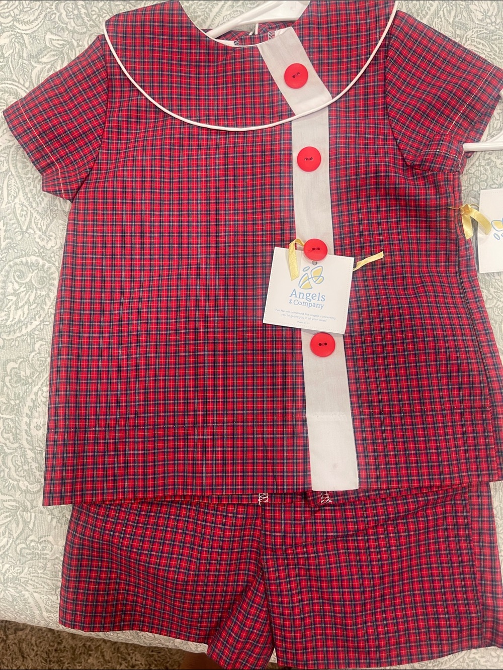 Red Plaid Kids set
